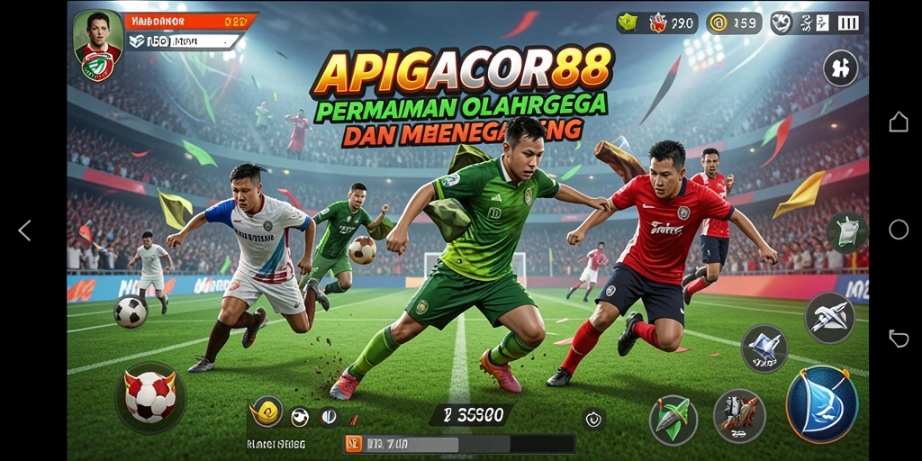 Tampilan gameplay seru APIGACOR88 dengan aksi olahraga yang menegangkan.