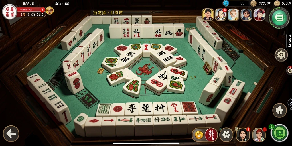 Screenshot gameplay BARU01 menunjukkan keseruan permainan Mahjong.