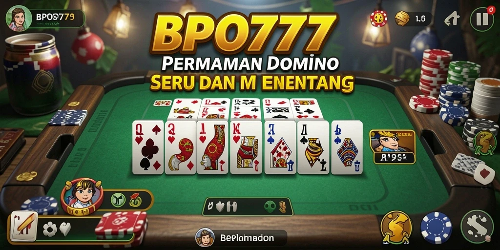 Tampilan permainan BPO777 yang seru dengan kartu Domino.