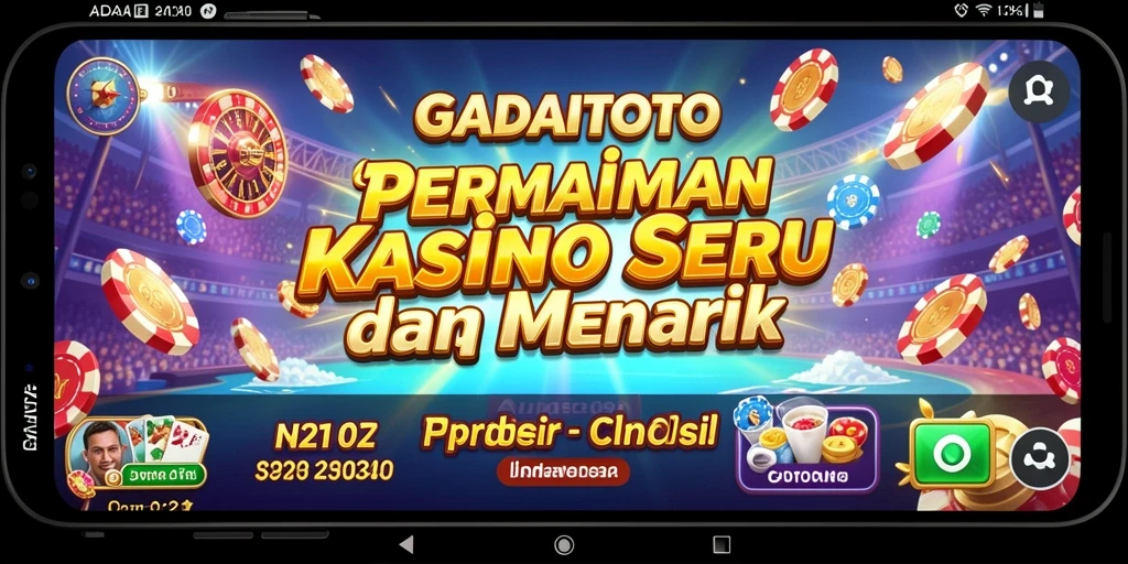 Tampilan gameplay menarik dari aplikasi GADAITOTO dengan suasana kasino.