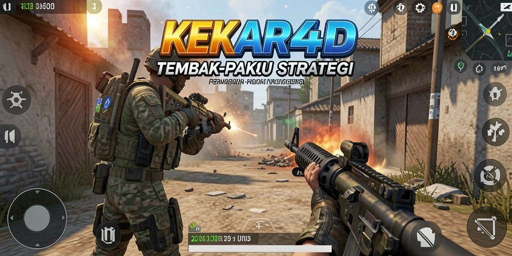 Tangkapan layar utama KEKAR4D menampilkan aksi tembak-menembak yang mendebarkan.