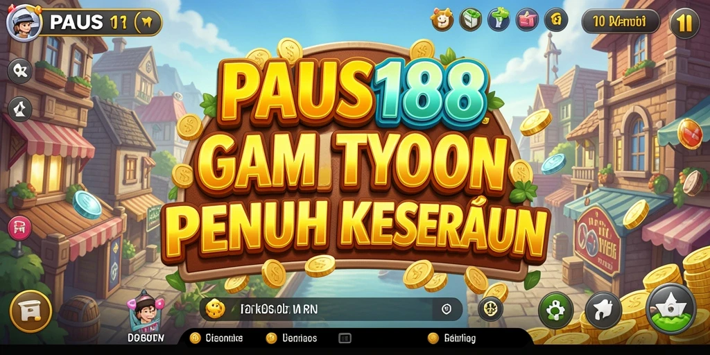 Tangkapan layar utama PAUS188 menunjukkan momen intens saat mengelola bisnis.