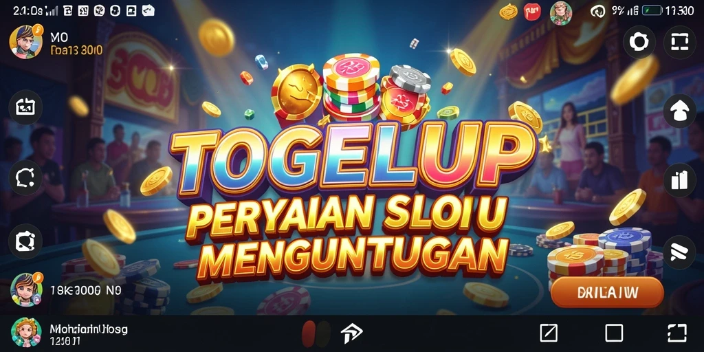 Screenshot menunjukkan tampilan penuh warna dari gameplay TOGELUP.